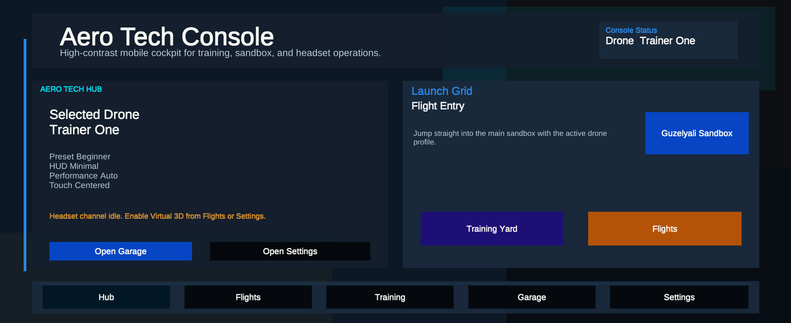 Drone Simulator oyun içi ekran